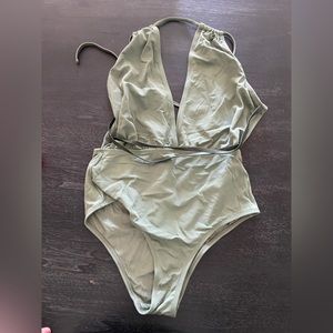 ASOS one piece plunge swimsuit